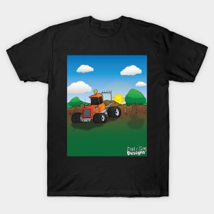 Orange Hunting Truck Cartoon T-Shirt